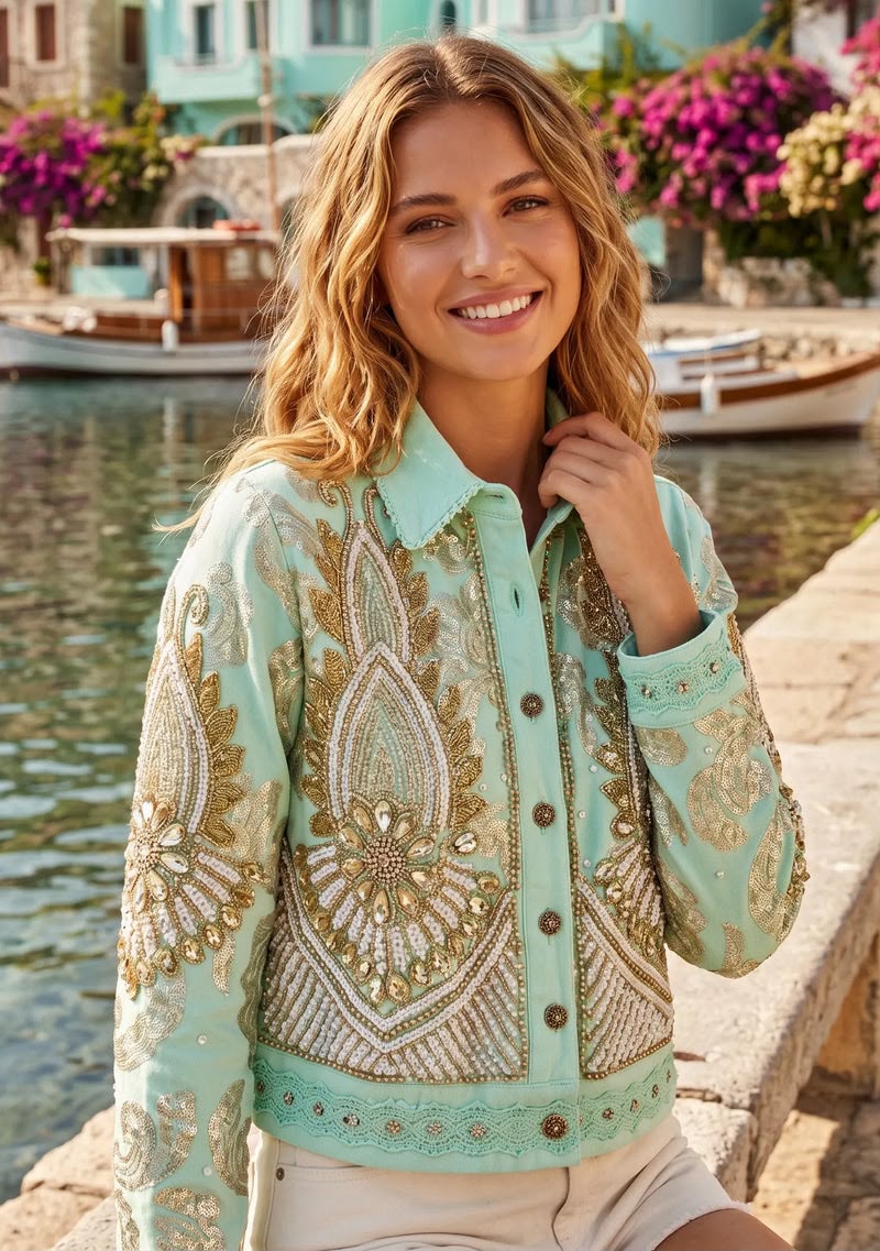 Chaqueta Bling Bling (Celeste)